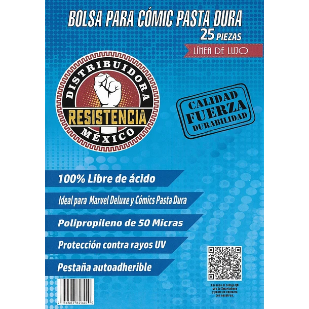 BOLSA COMIC PASTA DURA 25 PZAS