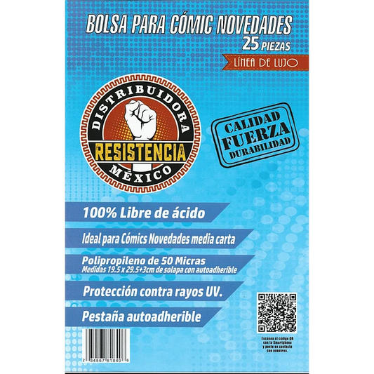 BOLSA COMIC LUJO NOVEDADES 25 PZAS