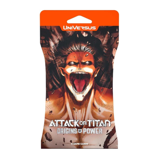 UNIVERSUS: ATTACK ON TITAN ORIGINS OF POWER BOOSTER BLISTER (INGLES) (1 SOBRE)