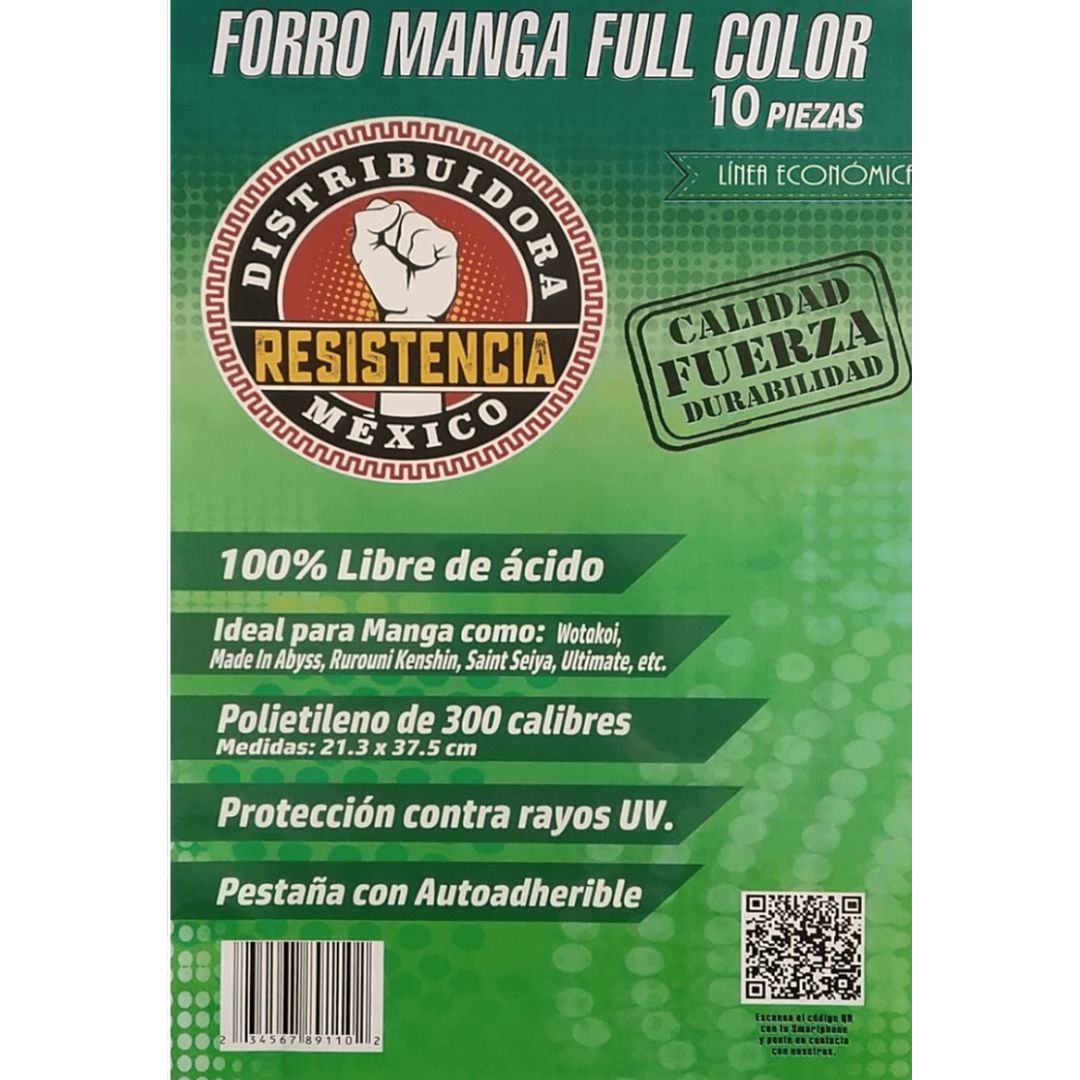 FORRO MANGA FULL COLOR 10 PZAS